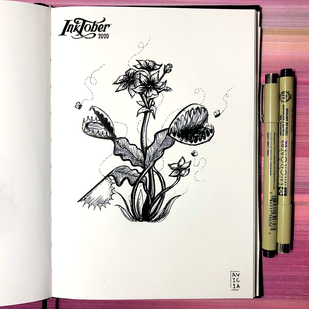 Inktober 2020 ink illustration page 4