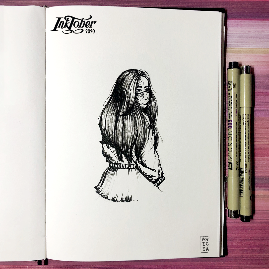 Inktober 2020 ink illustration page 7