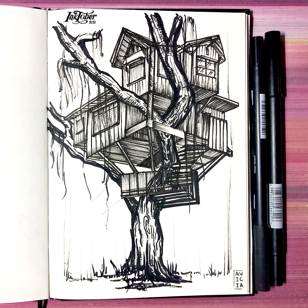 Inktober 2020 ink illustration page 15