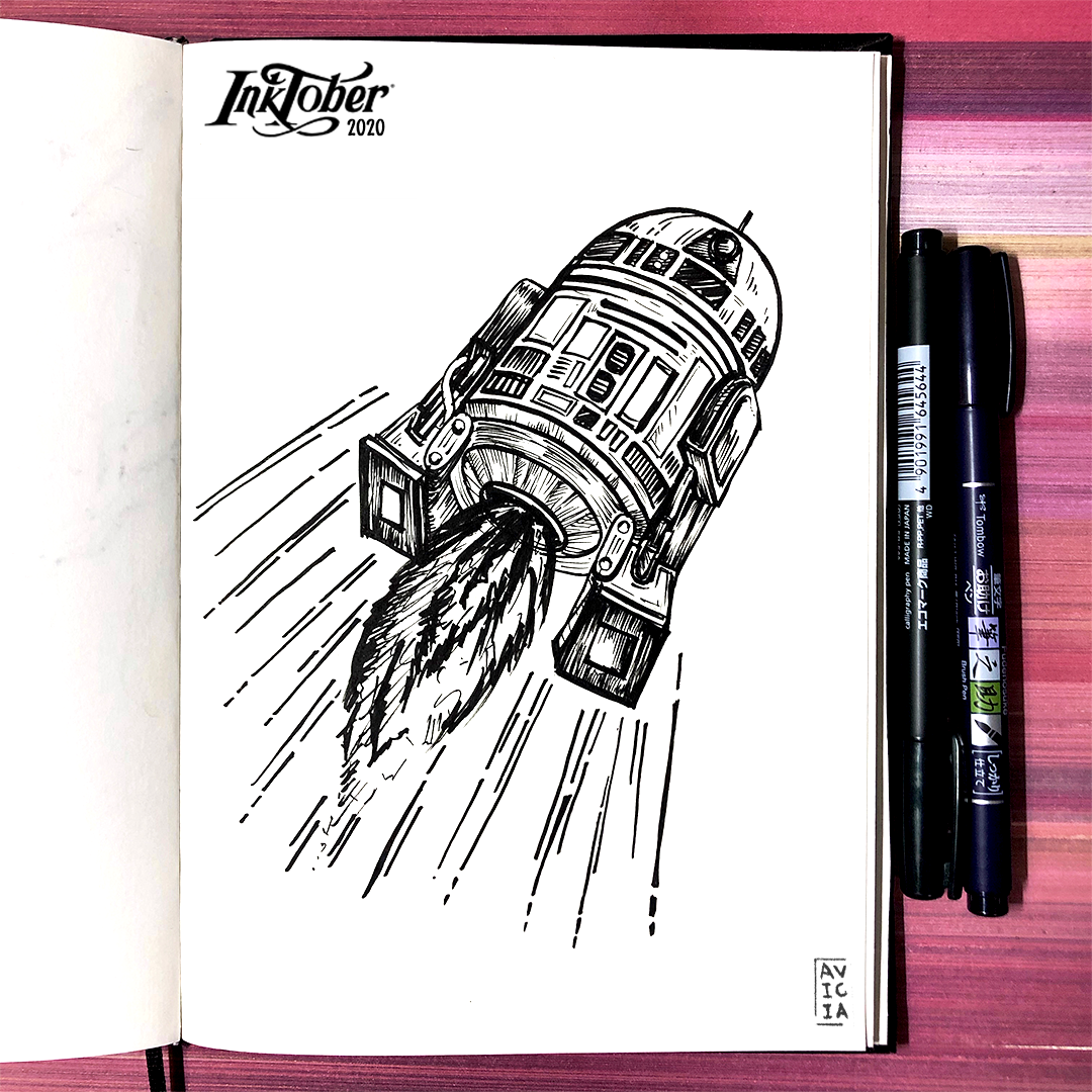 Inktober 2020 ink illustration page 16