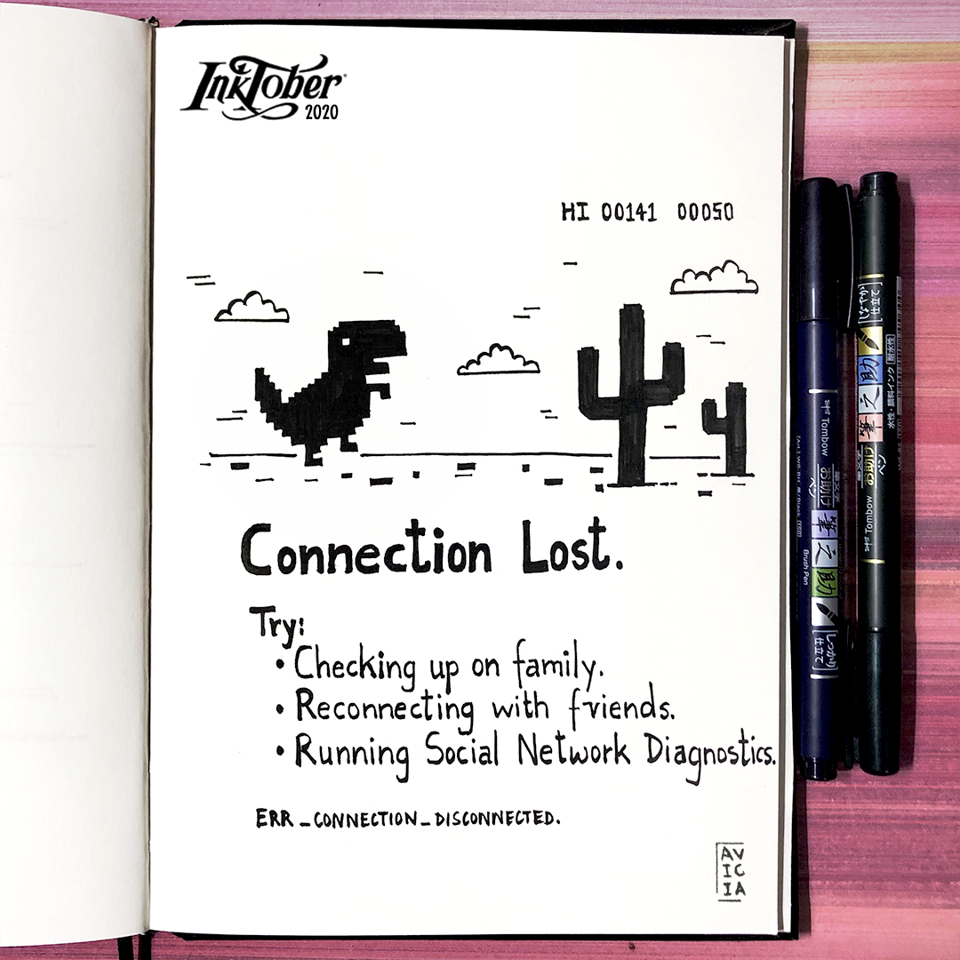 Inktober 2020 ink illustration page 18