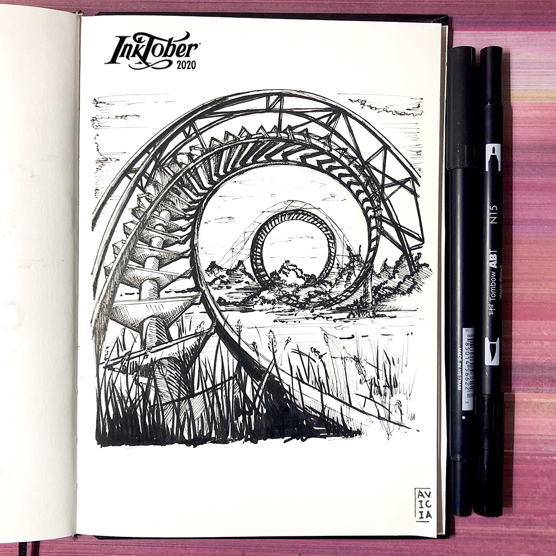 Inktober 2020 ink illustration page 19