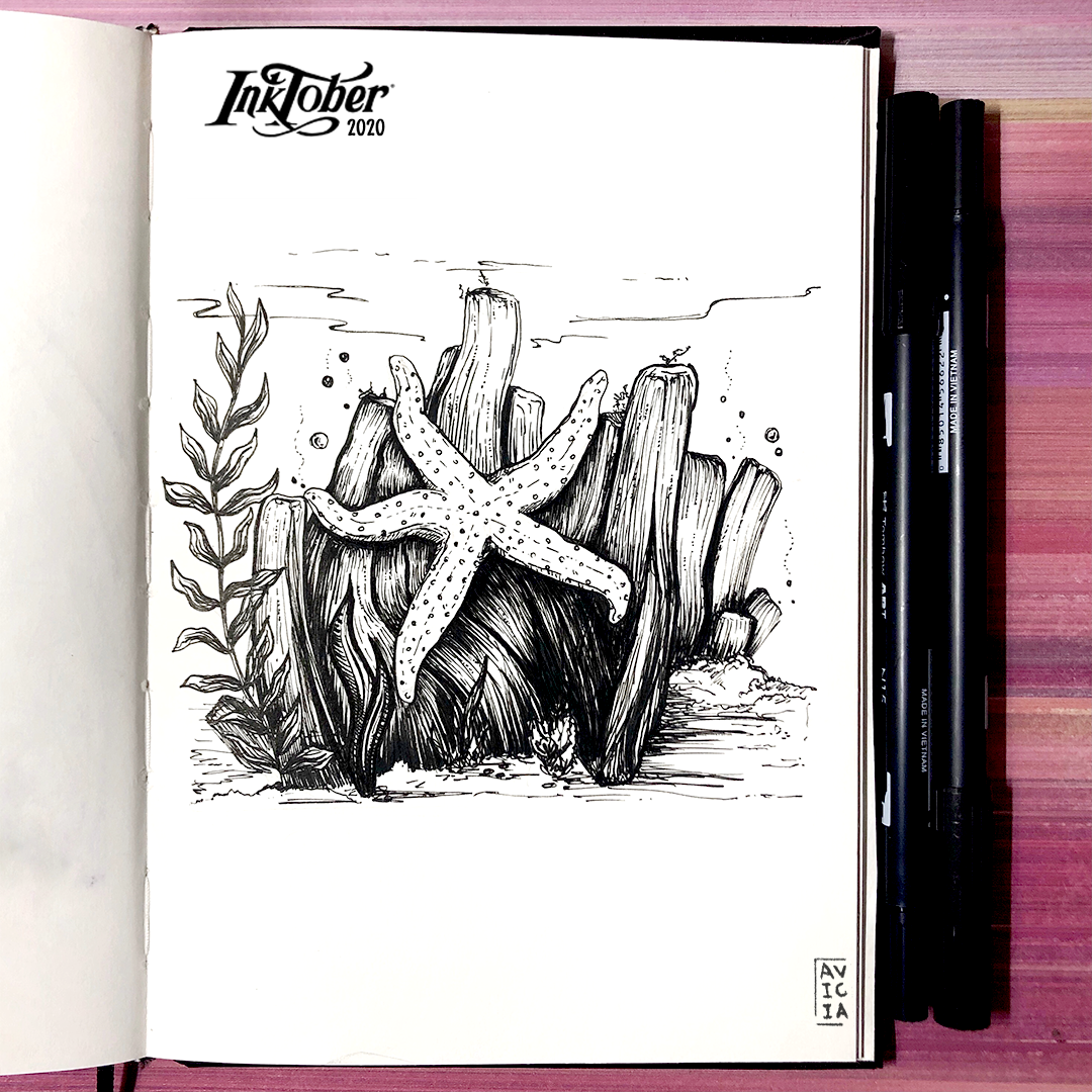 Inktober 2020 ink illustration page 20