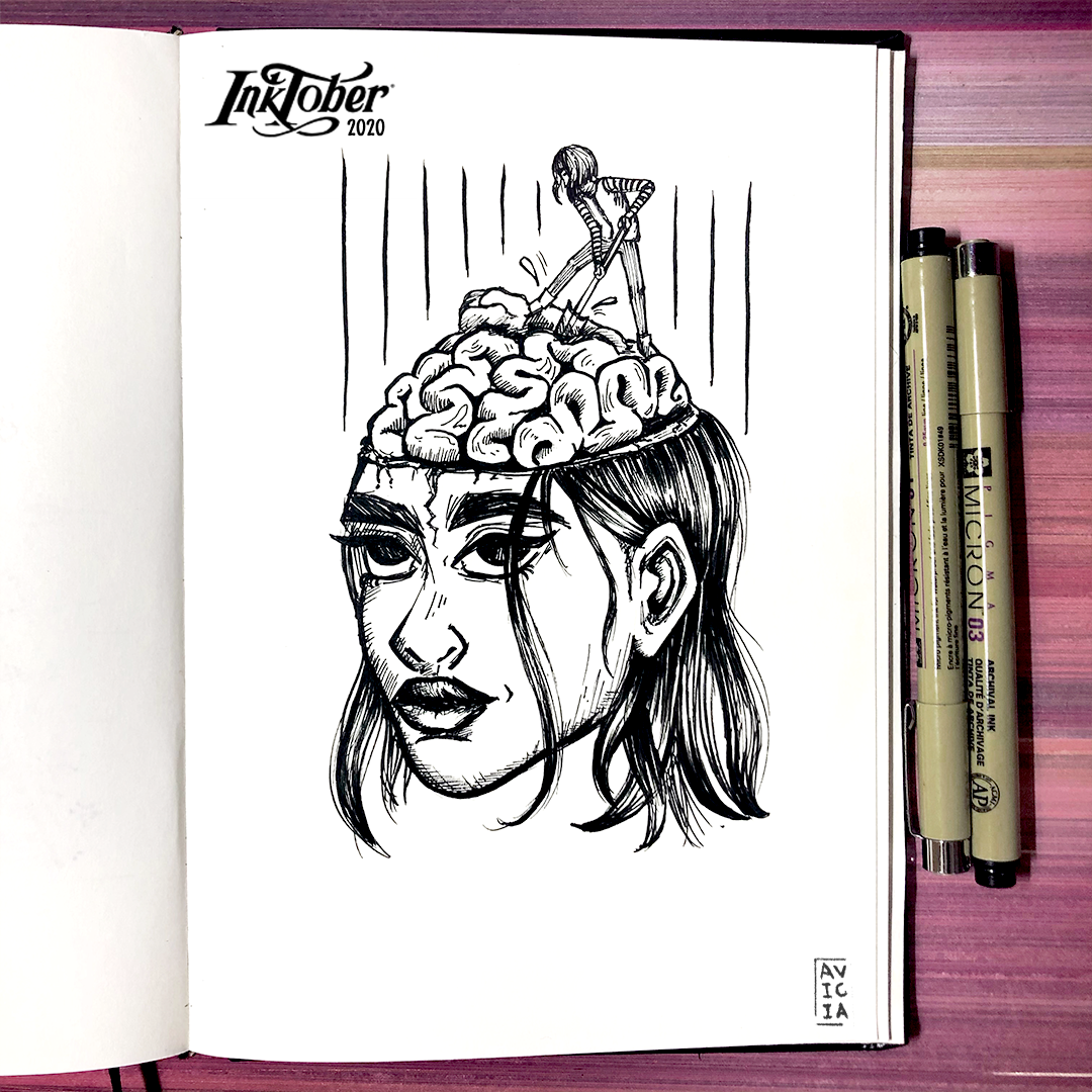 Inktober 2020 ink illustration page 24