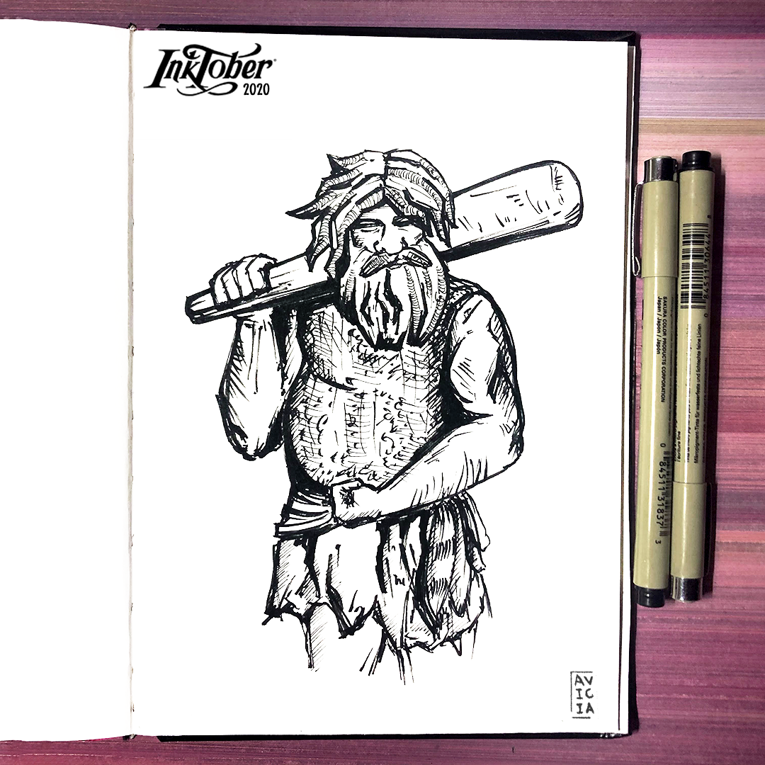 Inktober 2020 ink illustration page 25