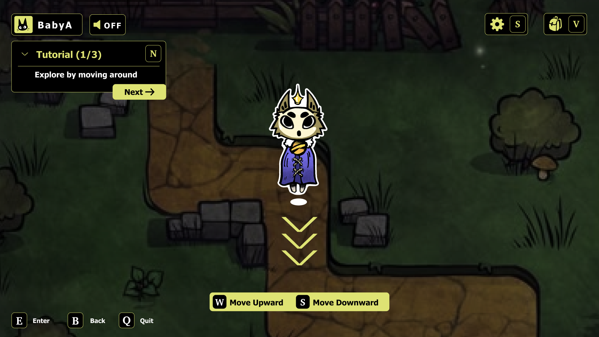 Land of the Forgotten quest panel highlighting spoken guidance and inventory cue