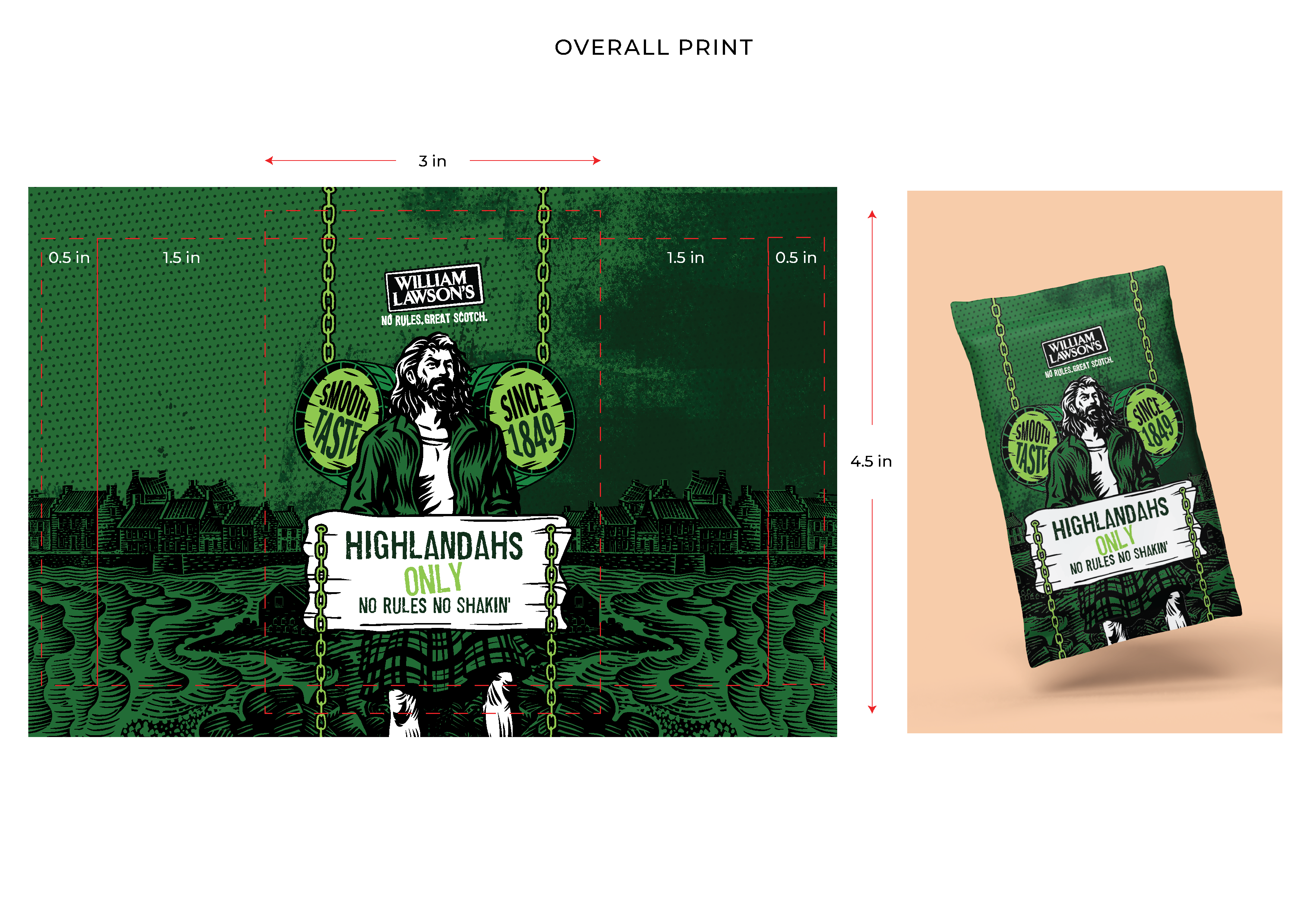 William Lawson's pamphlet die-cut and print layout