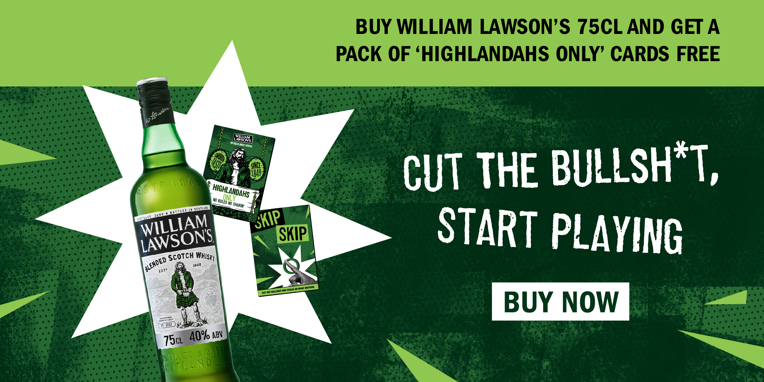 William Lawson's campaign key visual for the e-commerce promotion